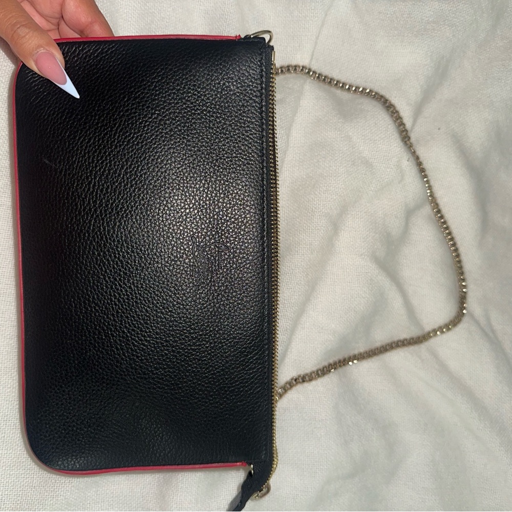Christian Louboutin Black and Red Shoulder Bag